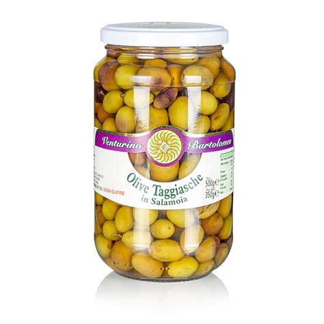 Miscela di olive, olive taggiasche verdi e nere, con nocciolo, in ...