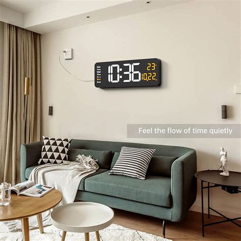 Buy Digital Wall Clock Large Display, 16.2 Large Digital Wall Clock ...