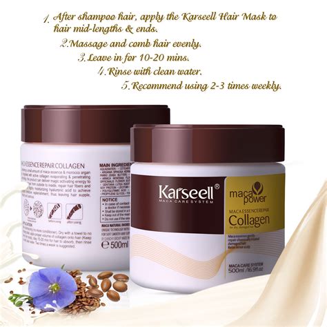 Buy Karseell Collagen Maca Hair Treatment Deep Repair Conditioning Hair ...