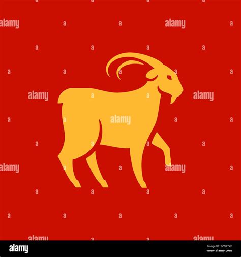 Goat Chinese New Year symbol Oriental culture traditional holiday ...