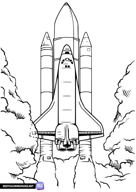 Space Ship Coloring Pages