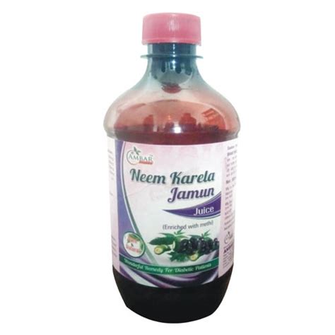 Neem+ Karela + Jamun 500ml (with Methi) Juice Ambar Pharma