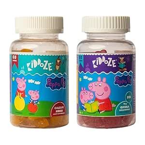 KIDDOZE Calcium & Vitamin D3 + Omega & DHA Chewable Gummies (Combo Pack ...