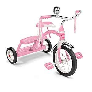 Buy Radio Flyer Classic Pink Dual Deck Tricycle Ride On, 31.5L x 24.5W ...