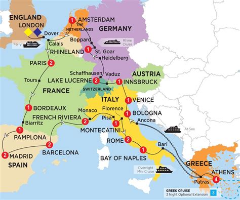 Map Of Italy France Austria