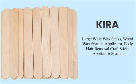 KIRA Large Wide Wax Sticks for women, Wood Wax Spatula Applicator, Body ...