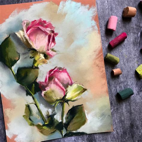 Pastel Flower Drawings For Beginners