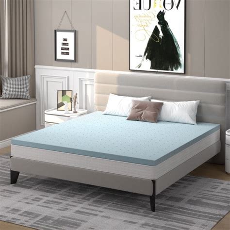 Buy 4 Inch Gel Injection Memory Foam Mattress Top Ventilated Mattress ...