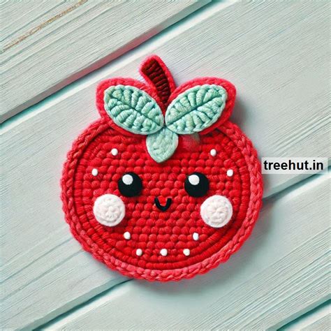 Red Crochet Ideas for Appliques and Small Projects with Leftover Yarn