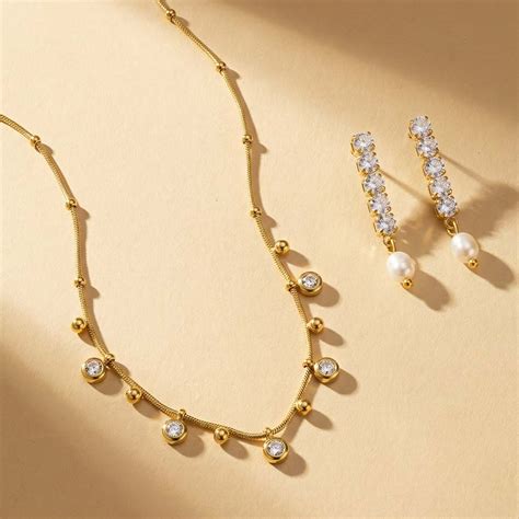 Crystal Clear Pearl Jewellery Set – PALMONAS