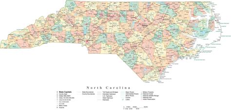 Map Of Counties In North Carolina With Cities at Maddison Chapman blog