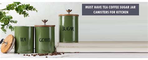 nestroots Tea Coffee Sugar containers set of 3 | Dry fruits kitchen ...