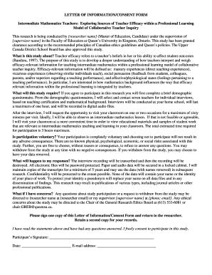 Fillable Online LETTER OF INFORMATION/CONSENT FORM Fax Email Print ...