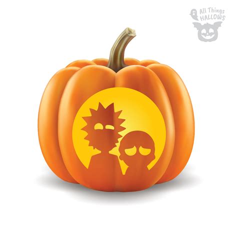 Rick and Morty Pumpkin Stencil - Allthingshallows.com – AllThingsHallows
