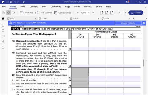 IRS Form 2210-Fill it with the Best Form Filler
