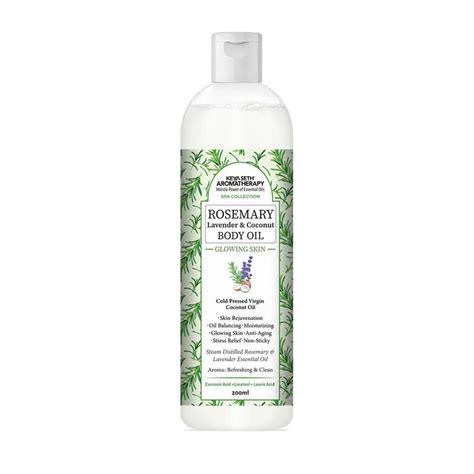 Rosemary Lavender Coconut Body Oil for Glowing, Hydrated Skin – Keya ...