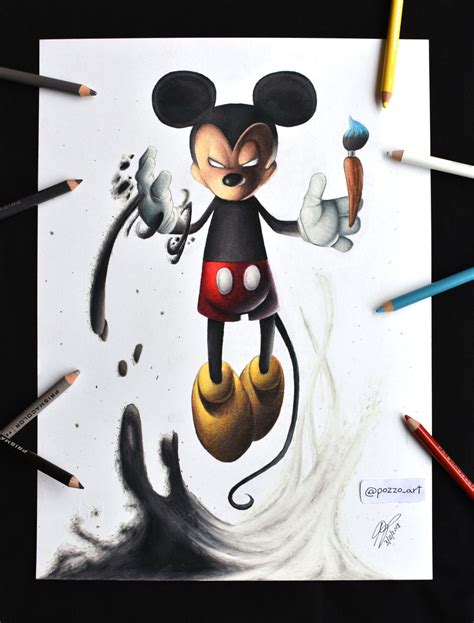 Evil Mickey Mouse Drawing by PozzoArt on DeviantArt