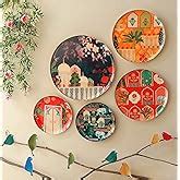 Buy RITUALISTIC Iron Slice Of Life Wall Plates Set Of 5 | Wall Arts For ...