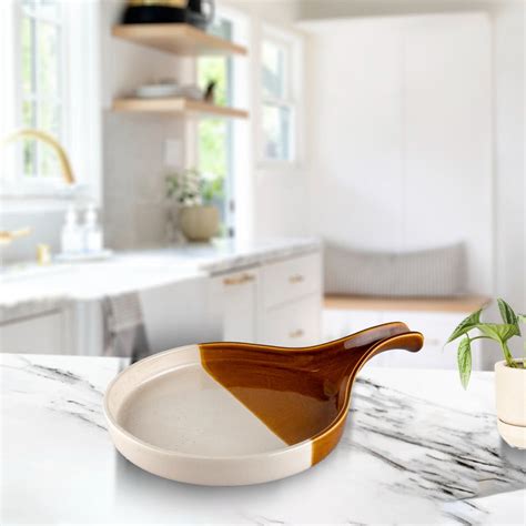 BlackCarrot Stoneware Premium Handle Platter - Elegant Design