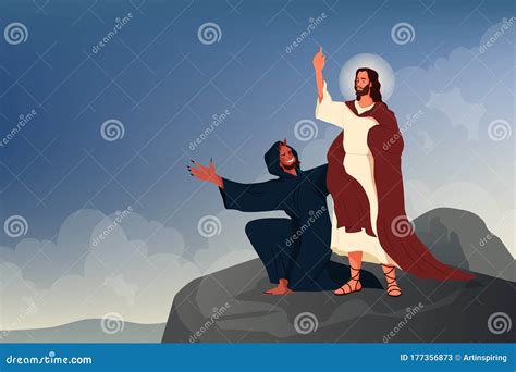 Temptation Of Jesus Christ Royalty-Free Cartoon | CartoonDealer.com ...