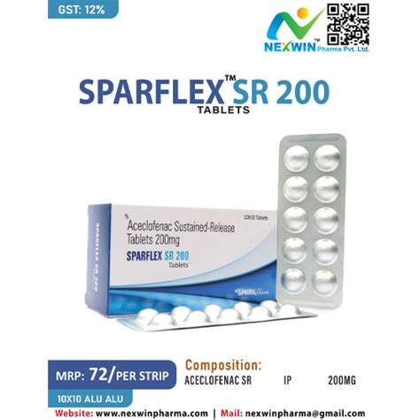 SPARFLEX™-SR 200 Tablets Nexwin Pharma Pvt. Ltd.