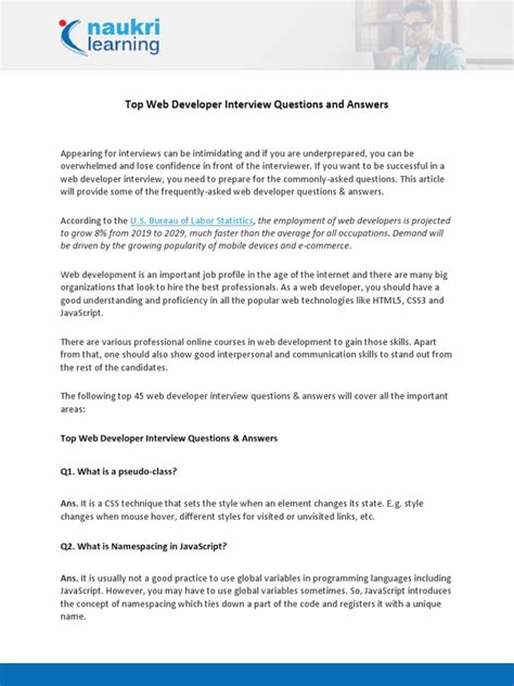 Web Developer Interview Questions 的图像结果