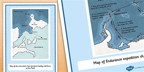 Tom Crean Expedition Maps Display Cards
