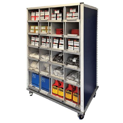 Storage cabinet - TripFlag® - TwinBin - for consumables / on casters