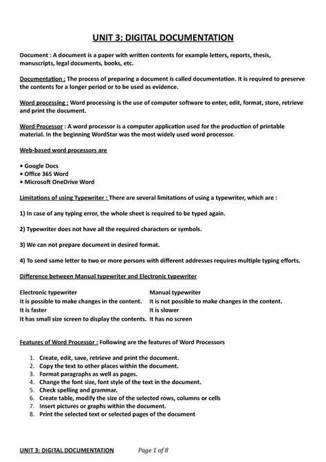 UNIT 3 Digital Documentation QUES BANK Class 9 - UNIT 3: DIGITAL ...