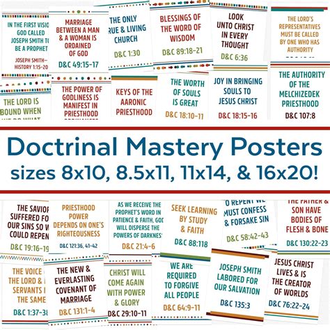 Doctrinal Mastery Posters for Doctrine & Covenants | LDS Seminary ...