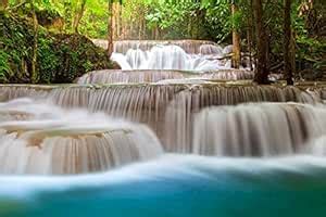 wallpics Beautiful Nature Waterfall Vastu Painting Waterproof Vinyl ...