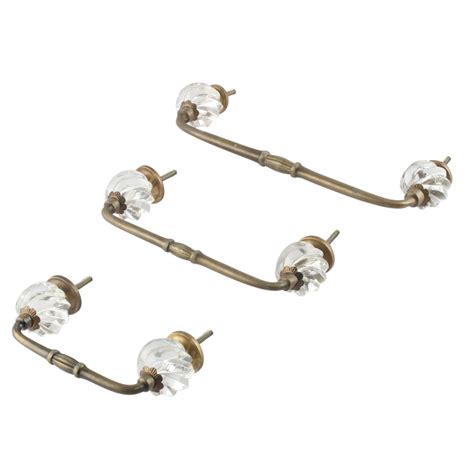 Clear Interior Cut Glass Bridge Handle