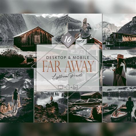 16 Far Away Lightroom Presets, Gray Landscape Preset, Noir Desktop LR ...