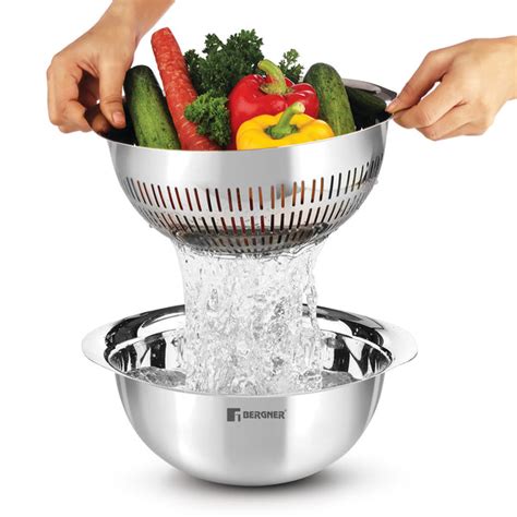 Stainless Steel Uni Colander and Mixing Bowl