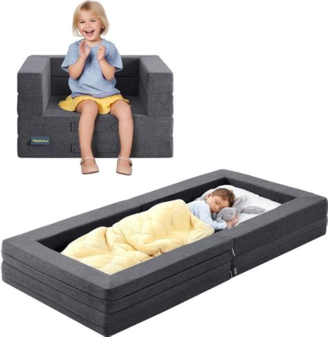 Amazon.com: WeeGuruu Travel Toddler Bed, 3-in-1 Convertible Sofa Bed ...