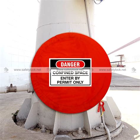 Confined Space Lockout Cover Sign - Danger Authorized Personnel Only ...