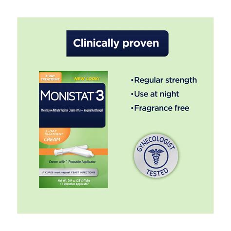 Buy Monistat 3 Day Yeast Infection Treatment for Women, 3 Miconazole ...