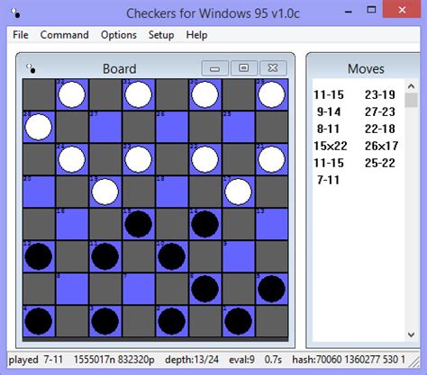 Checker Game Against Computer 的图像结果