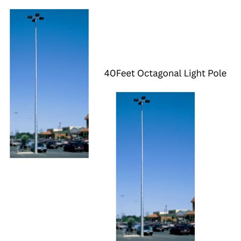 Octagonal Light Pole - 40Feet Highway Octagonal Light Pole Manufacturer ...