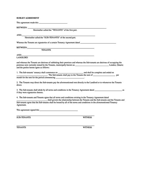 40+ Professional Sublease Agreement Templates & Forms ᐅ TemplateLab
