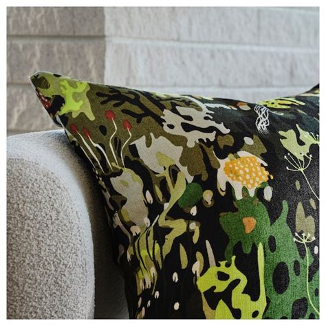 STOCKHOLM 2025 cushion cover, black/multicolour, 50x50 cm (20x20") - IKEA