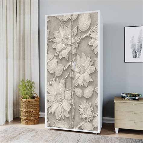 WallWear - Almirah Sticker (Retro Flower Almira) | Self Adhesive ...