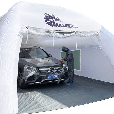 Buy GORILLASPRO Inflatable Paint Booth 26x15x11Ft - 1100W Blower, Spray ...