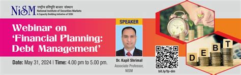 Webinar on ‘Financial Planning: Debt Management’ - National Institute ...