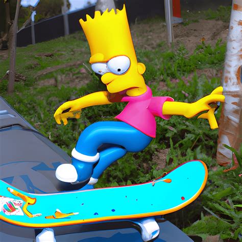 Bart Simpson Skateboarding