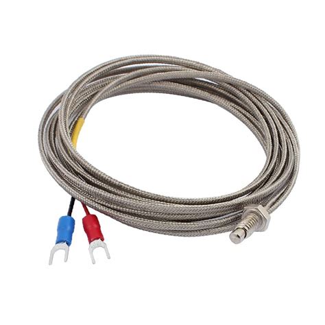 Buy X-DREE E/K Type M6 Threaded Screw Thermocouple Measurement Probe w ...