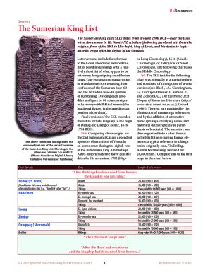 Fillable Online The Sumerian King List. Basic introduction to the ...