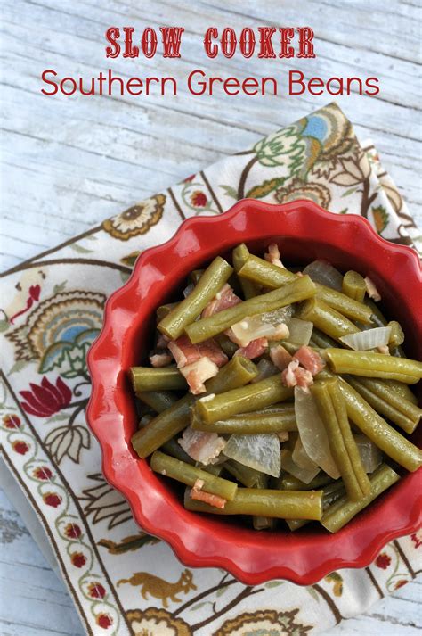 Slow Cooker Southern Green Beans - The Seasoned Mom