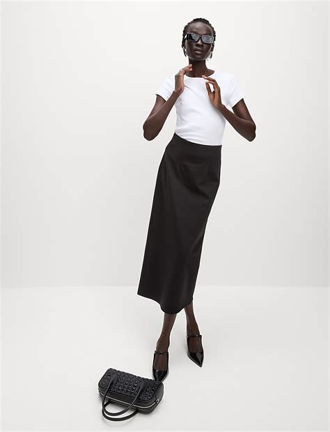Buy Jersey Split Back Maxi Pencil Skirt at Marks & Spencer