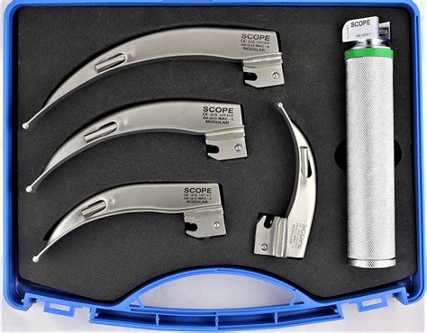 KASHSURG Laryngoscope Fiber Optic Modular MacIntosh Re-usable Set ...